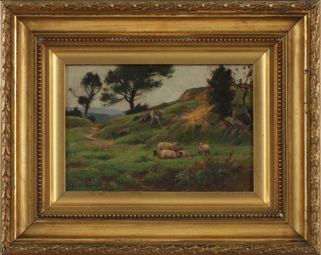 REGINALD ASPINWALL. Olja på pannå, signerad. 1898.