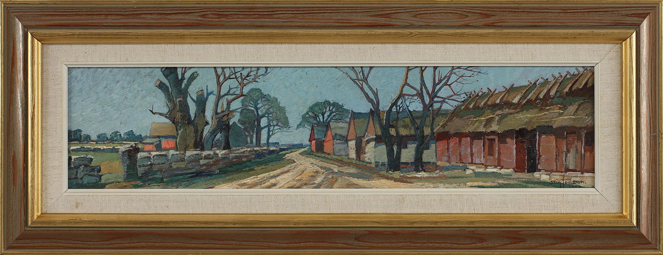 STIG JONZON. Olja på pannå, signerad.