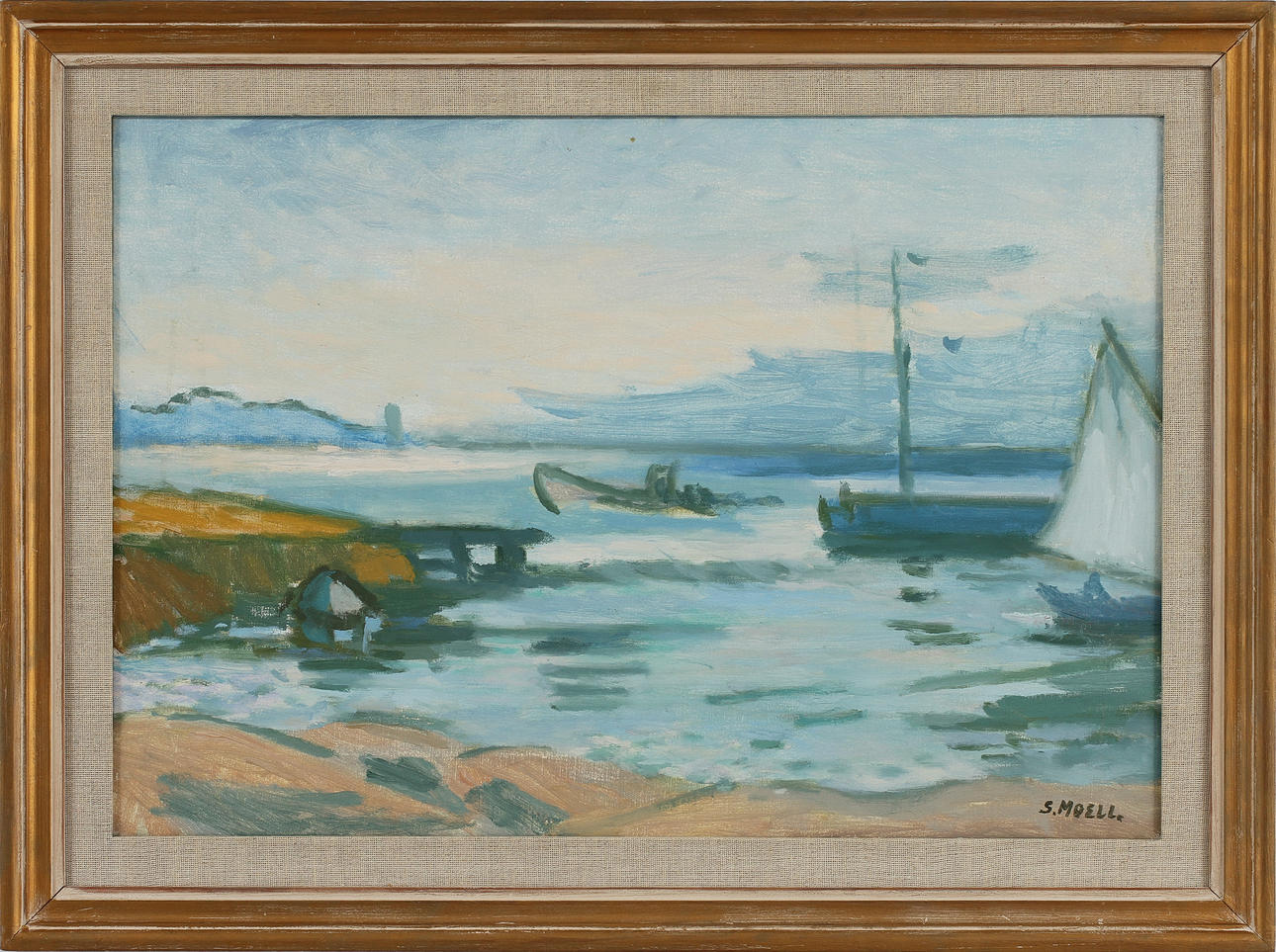 SVEN MOELL. Olja på duk, signerad.