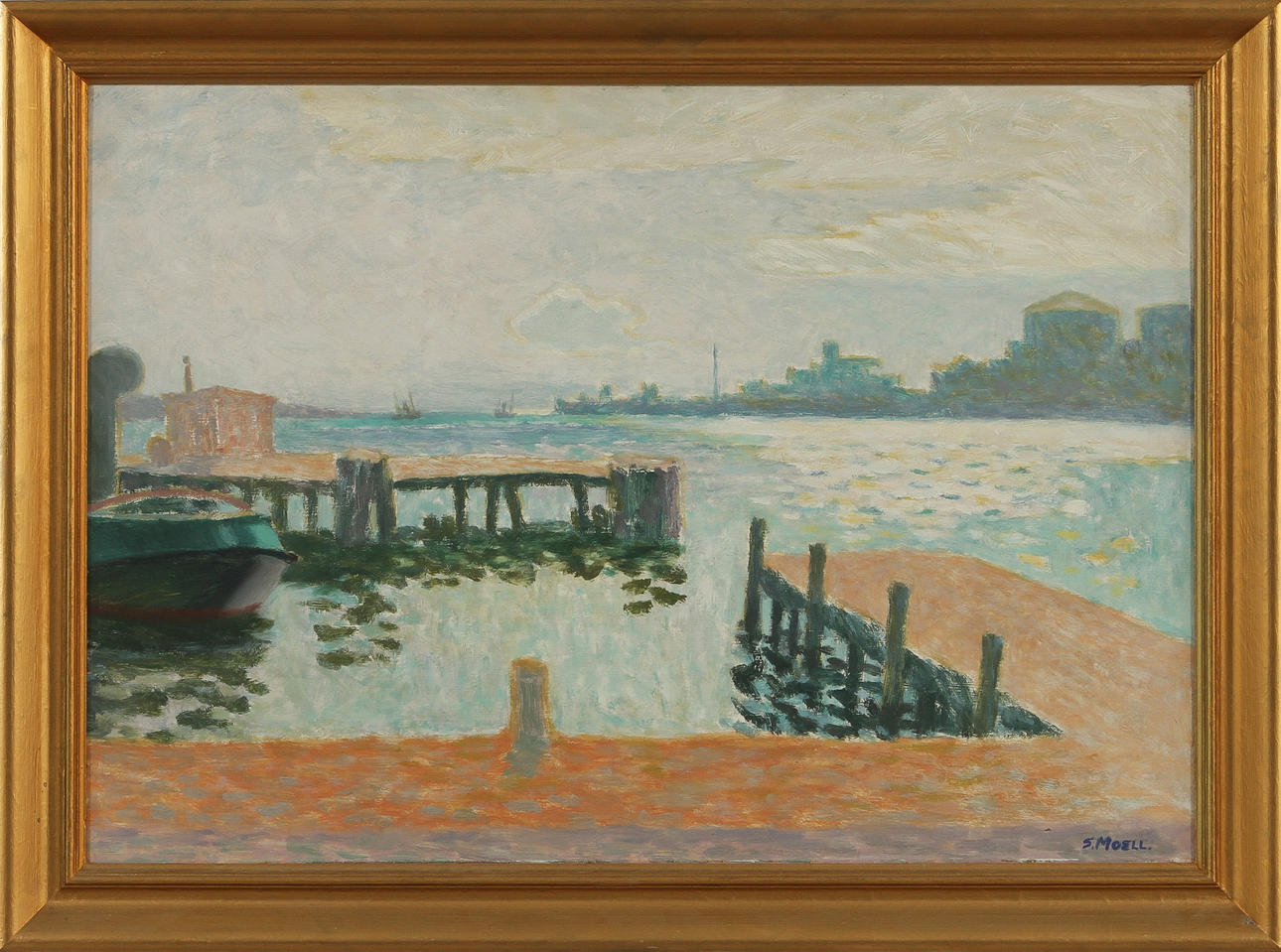 SVEN MOELL. Olja på pannå, signerad.