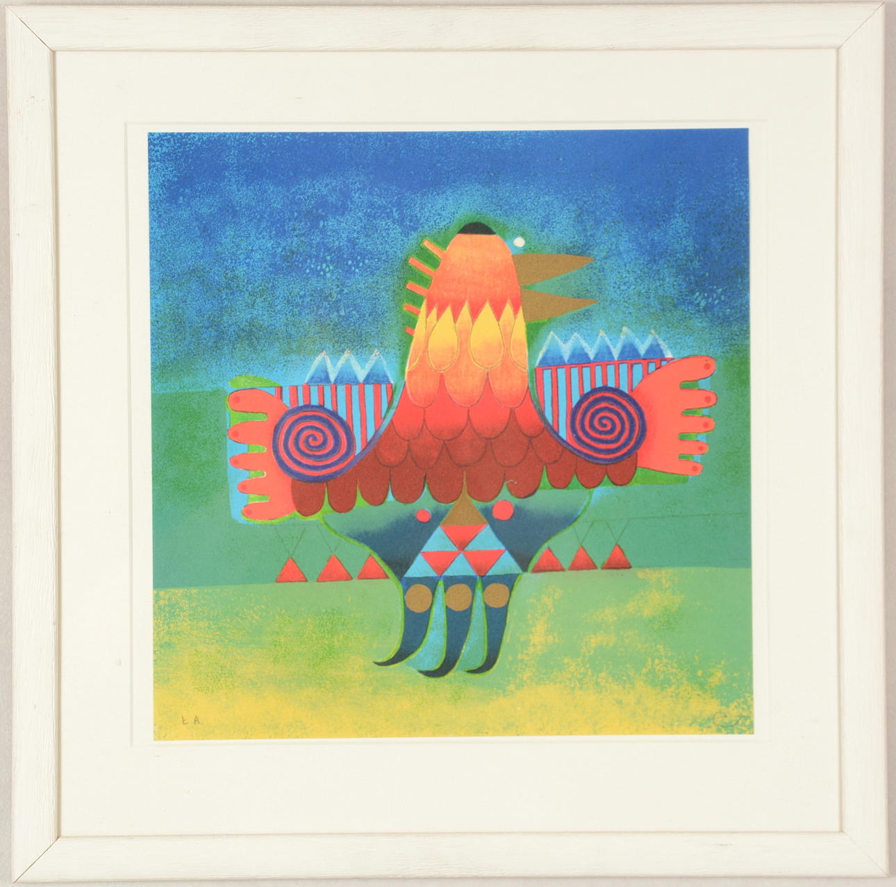 EDGAR MATHIAS SAVING. Färglitografi.