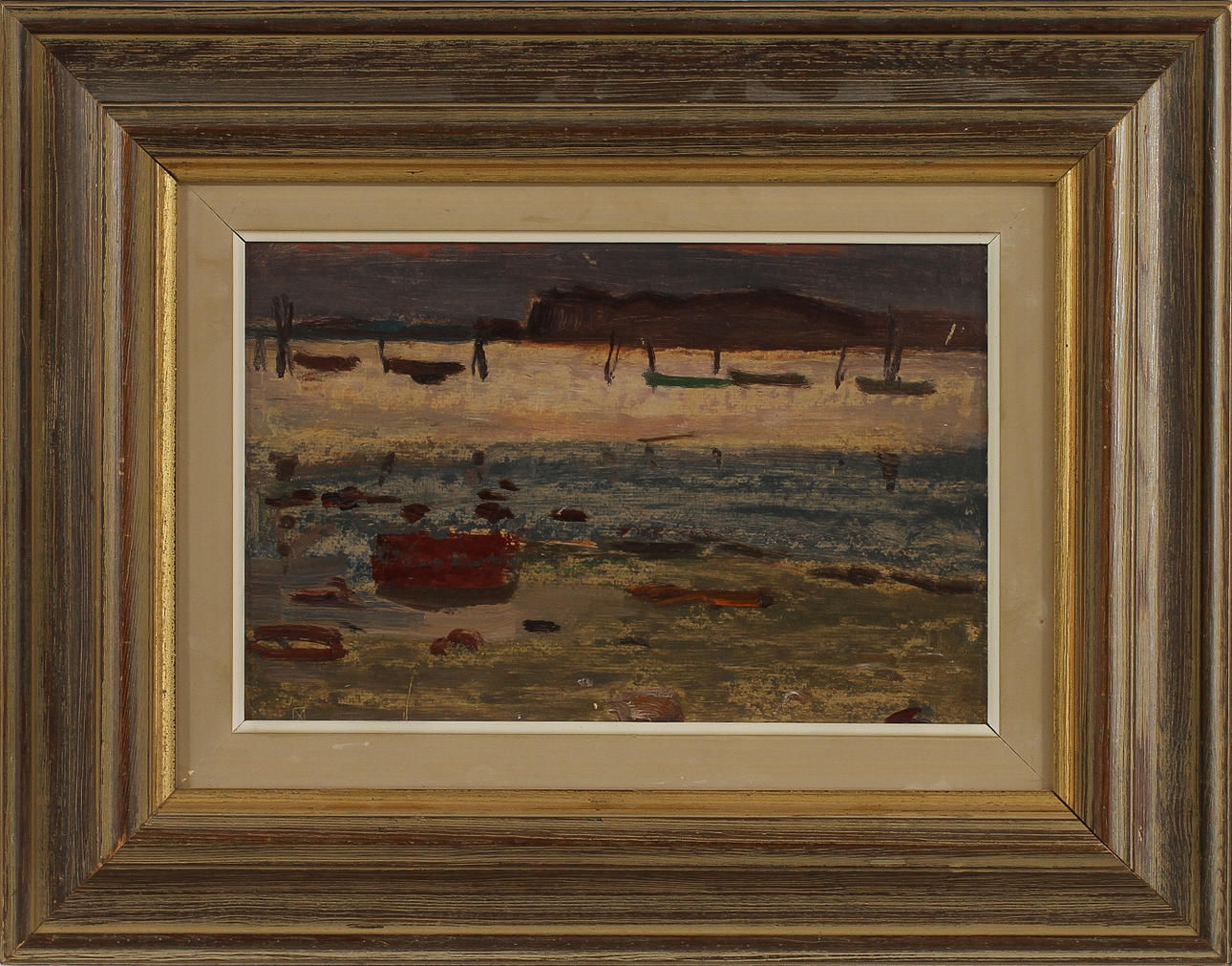 NILS ZETTERBERG. Olja på pannå, monogramsignerad.