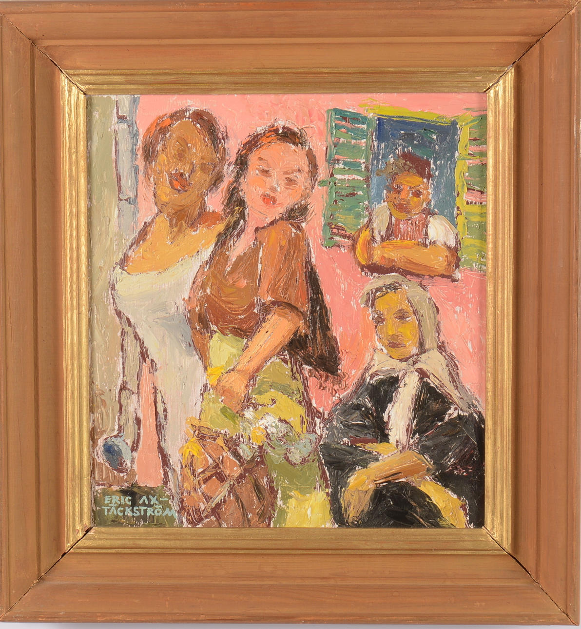 ERIK AX-TÄCKSTRÖM. Olja på duk.