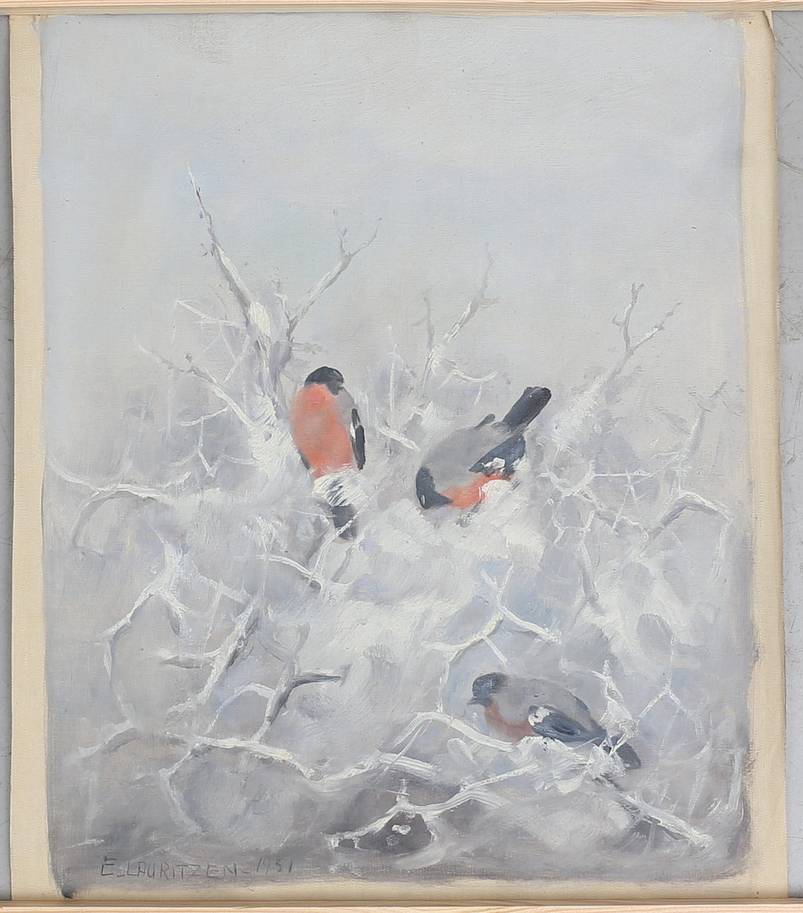 ERIC LAURITZEN. Judges, oil on canvas, signed E. Lauritzen, dated 1951.