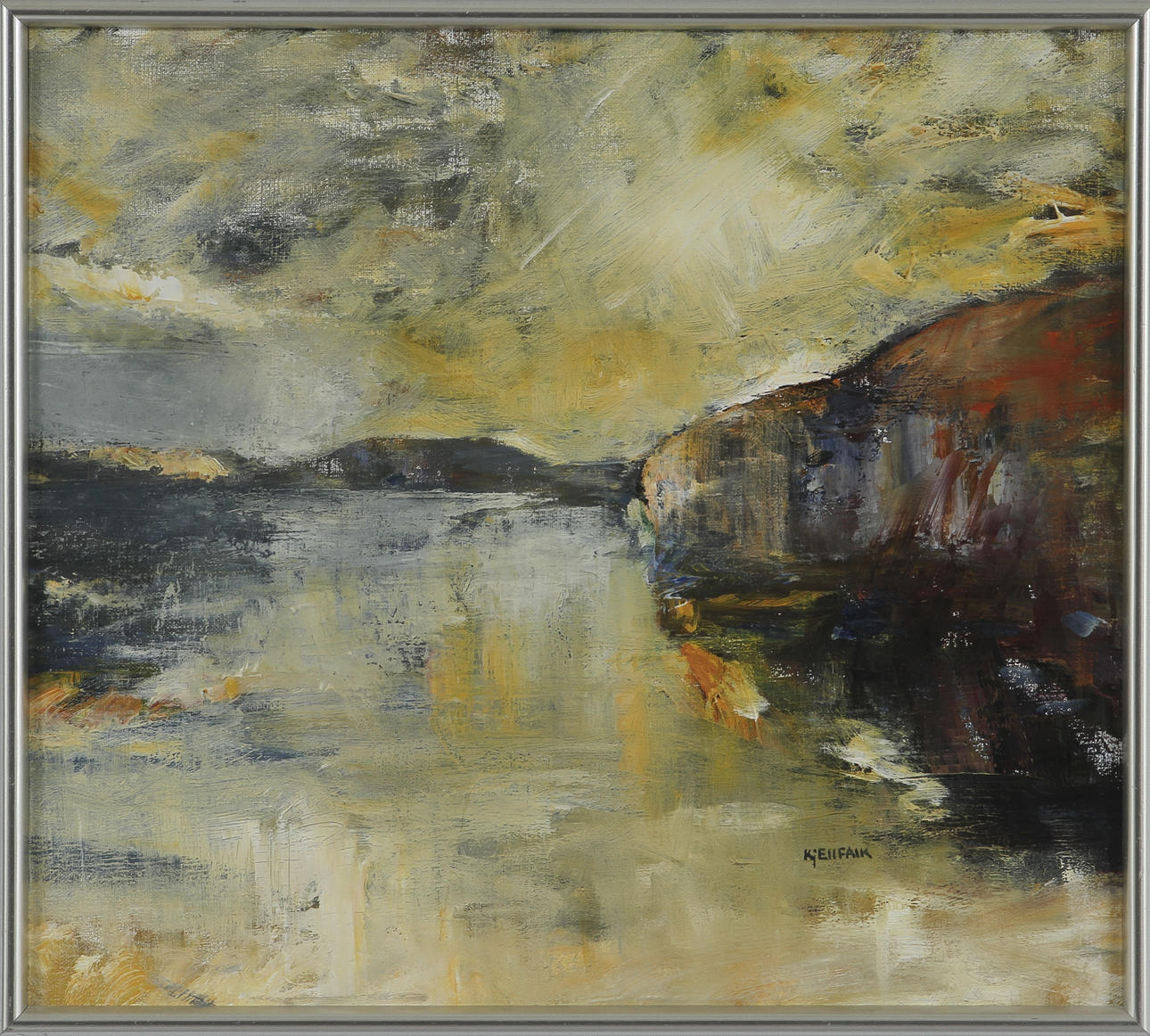 KJELL FALK. olja på duk, sign.