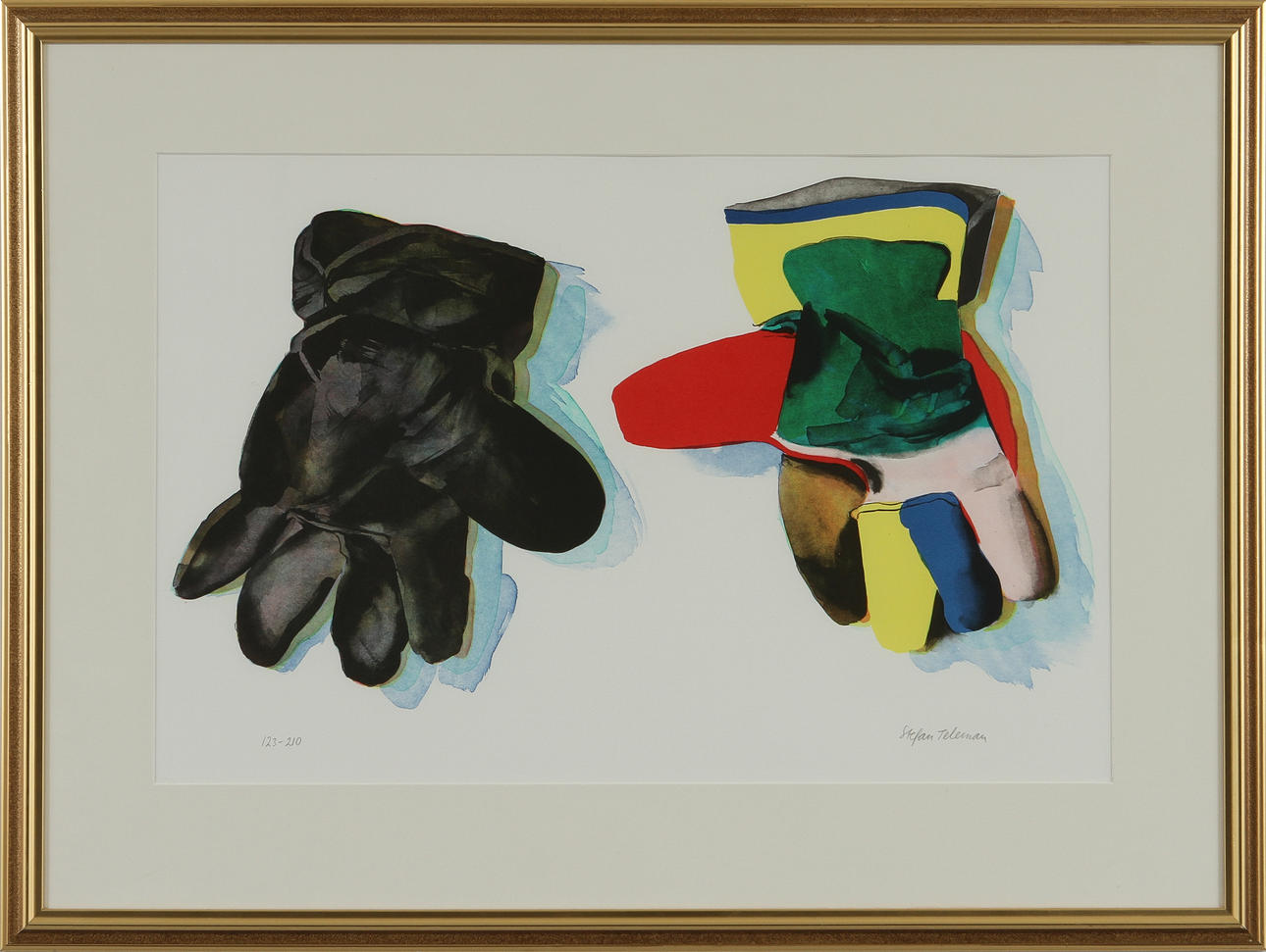 STEFAN TELEMAN. Färglitografi, signerad och numrerad 123-210.