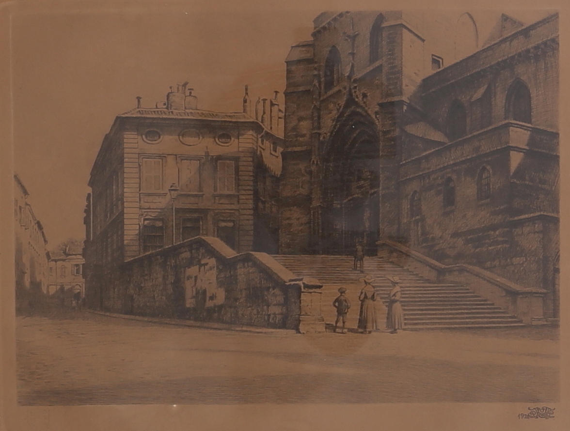 ETSNING, "Påvepalatset i Avignon", 18/1900 tal.