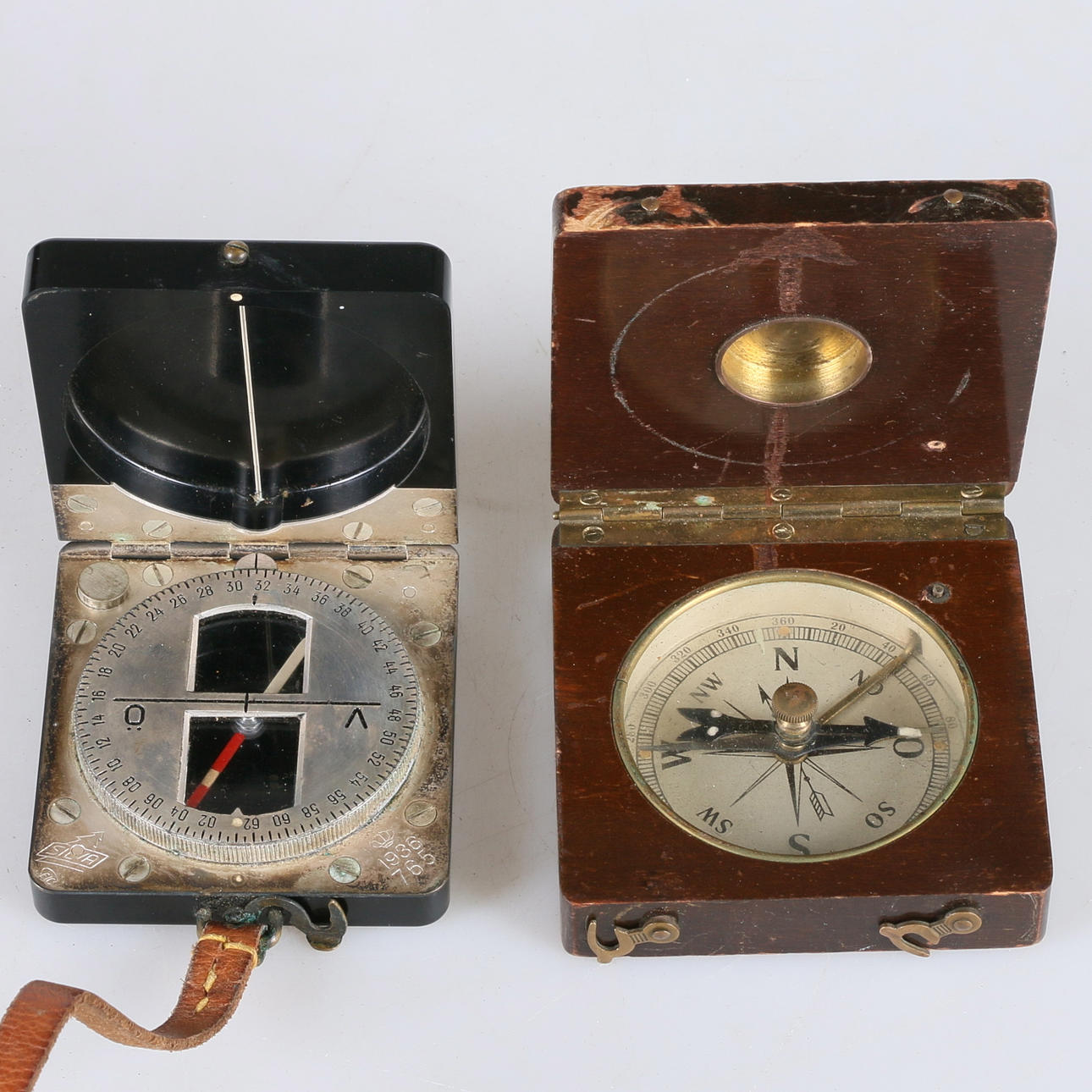 COMPASS, 2 pcs, early 20th century.