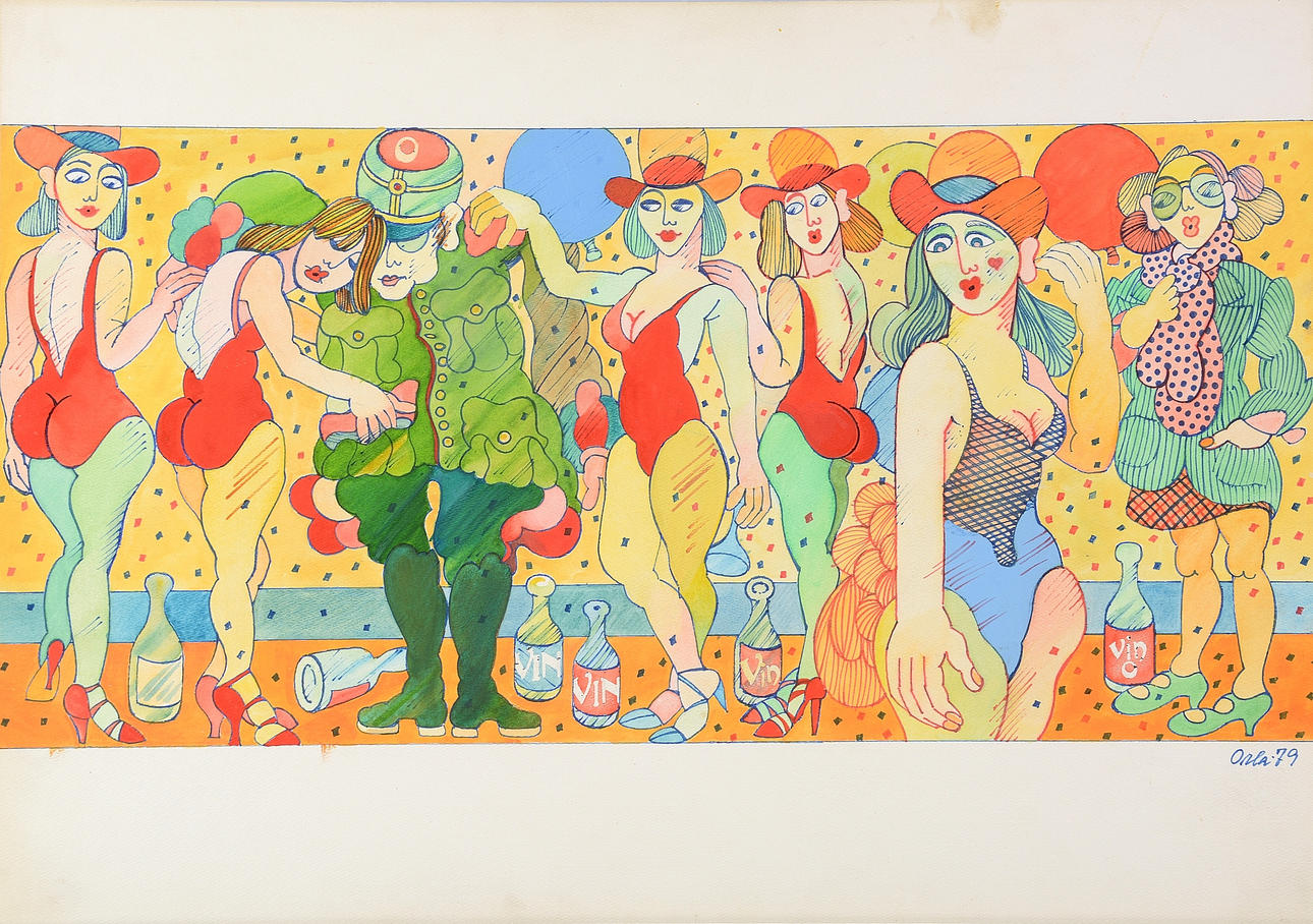 OIDENTIFIERAD KONSTNÄR. Blandteknik.