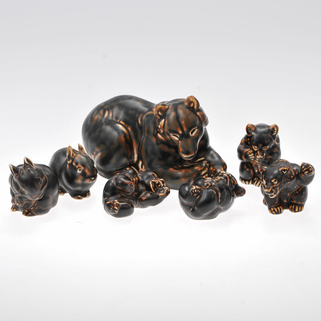 FIGURINER, 7 st, Knud Kyhn, Royal Copenhagen.