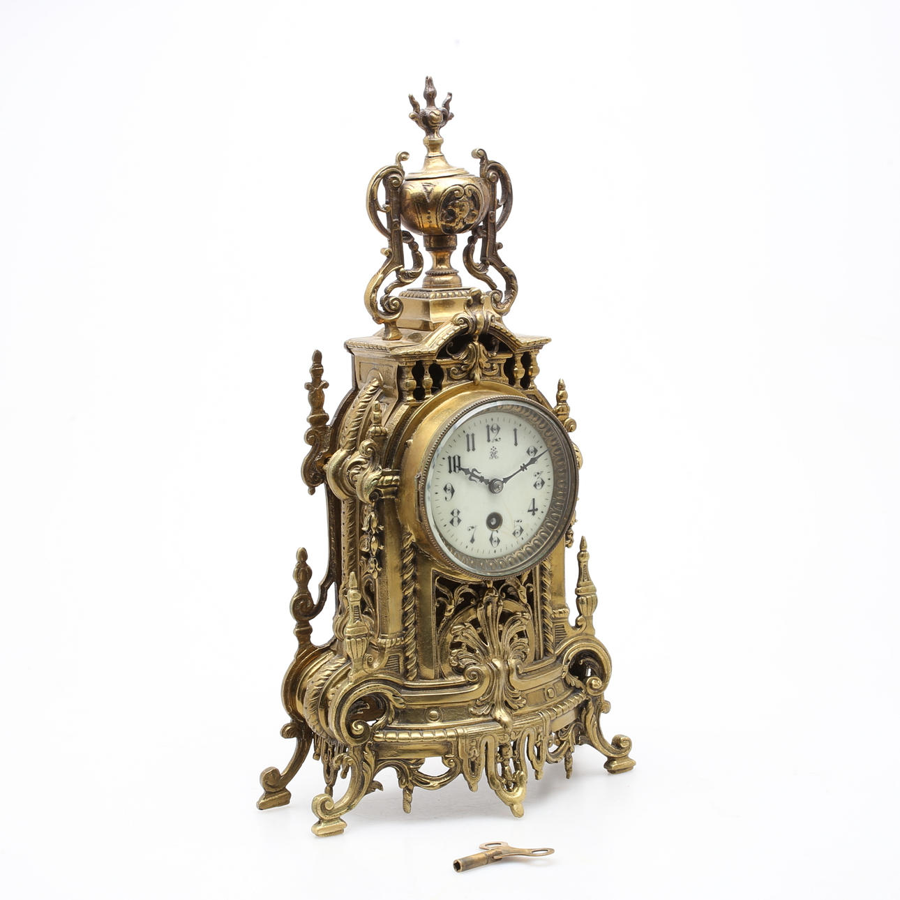 TABLE CLOCK, rococo style, mid 20th century.