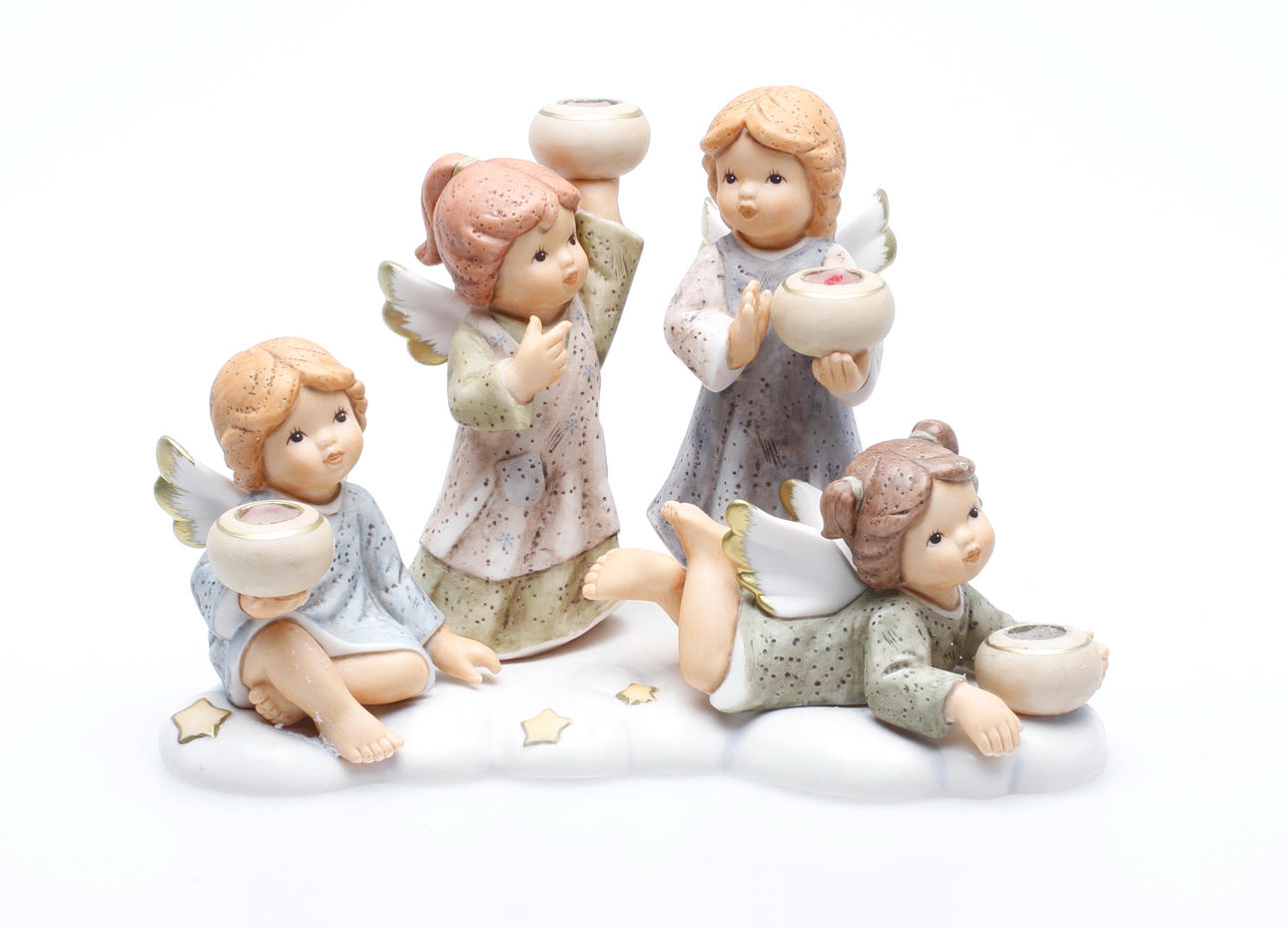 LJUSSTAKE, porslin, signerad Limpke, Goebel, Tyskland.