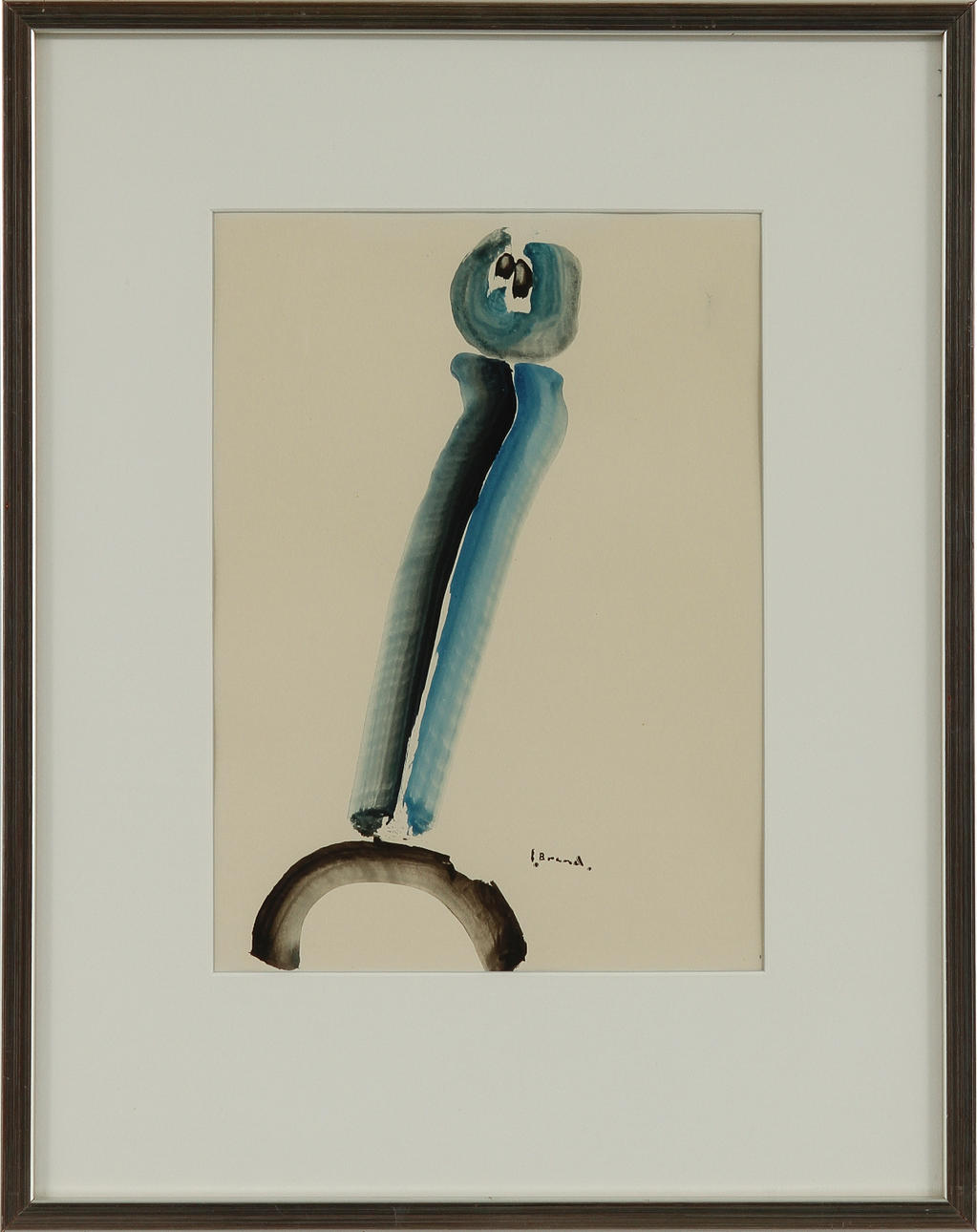 ERLAND BRAND. Akvarell, signerad.