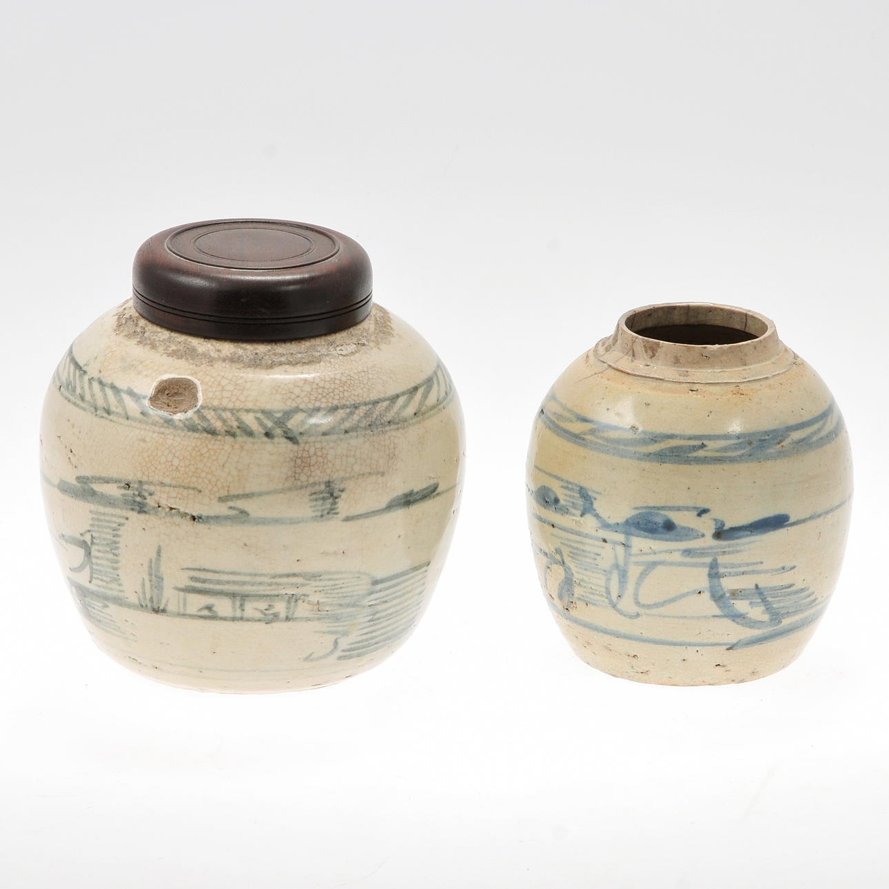 BOJANER, 2 st, porslin, orientaliska, 1800-tal.