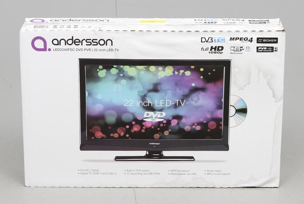 LED-TV, Andersson, 22 tum, med DVD spelare, LED2240FDC.