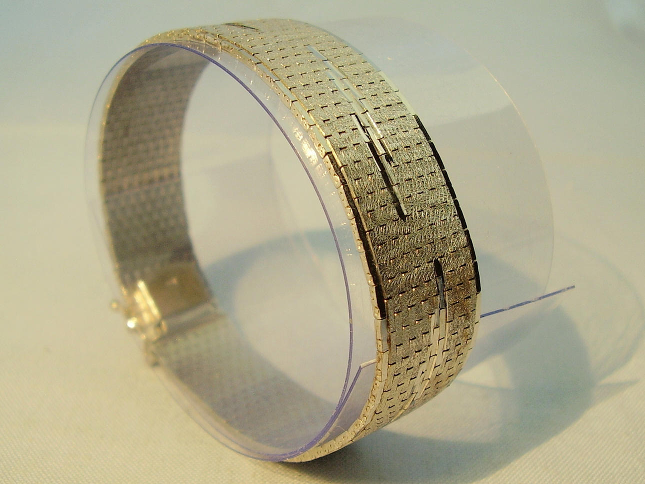 ART DECO ARMBAND SILBER 835 Weißgold-Optik.