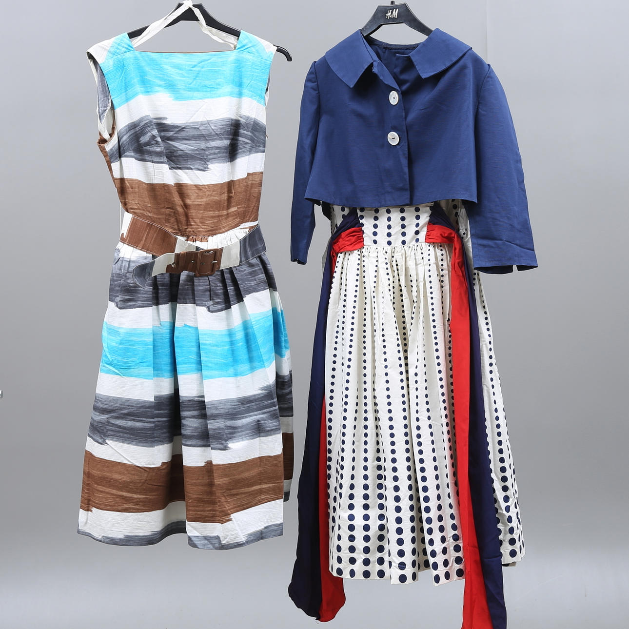 DRESSES, 2 pcs, 1950s.