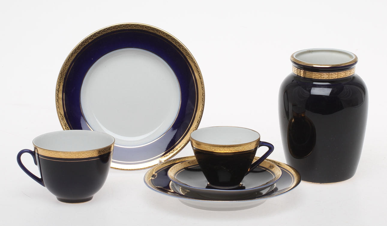 KAFFESERVISDELAR, ca 25 delar, porslin, Lomonosov USSR.