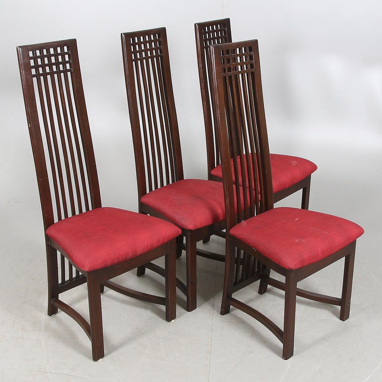 SILLAS, 4 uds., madera, estilo MacIntosh, años 2000.