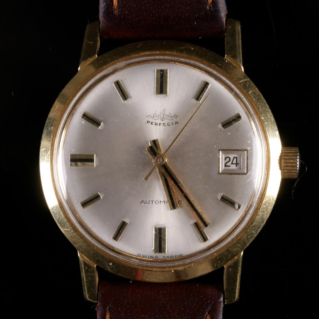 WRIST WATCH, Perfecta Automatic, 18k gold, 1971.
