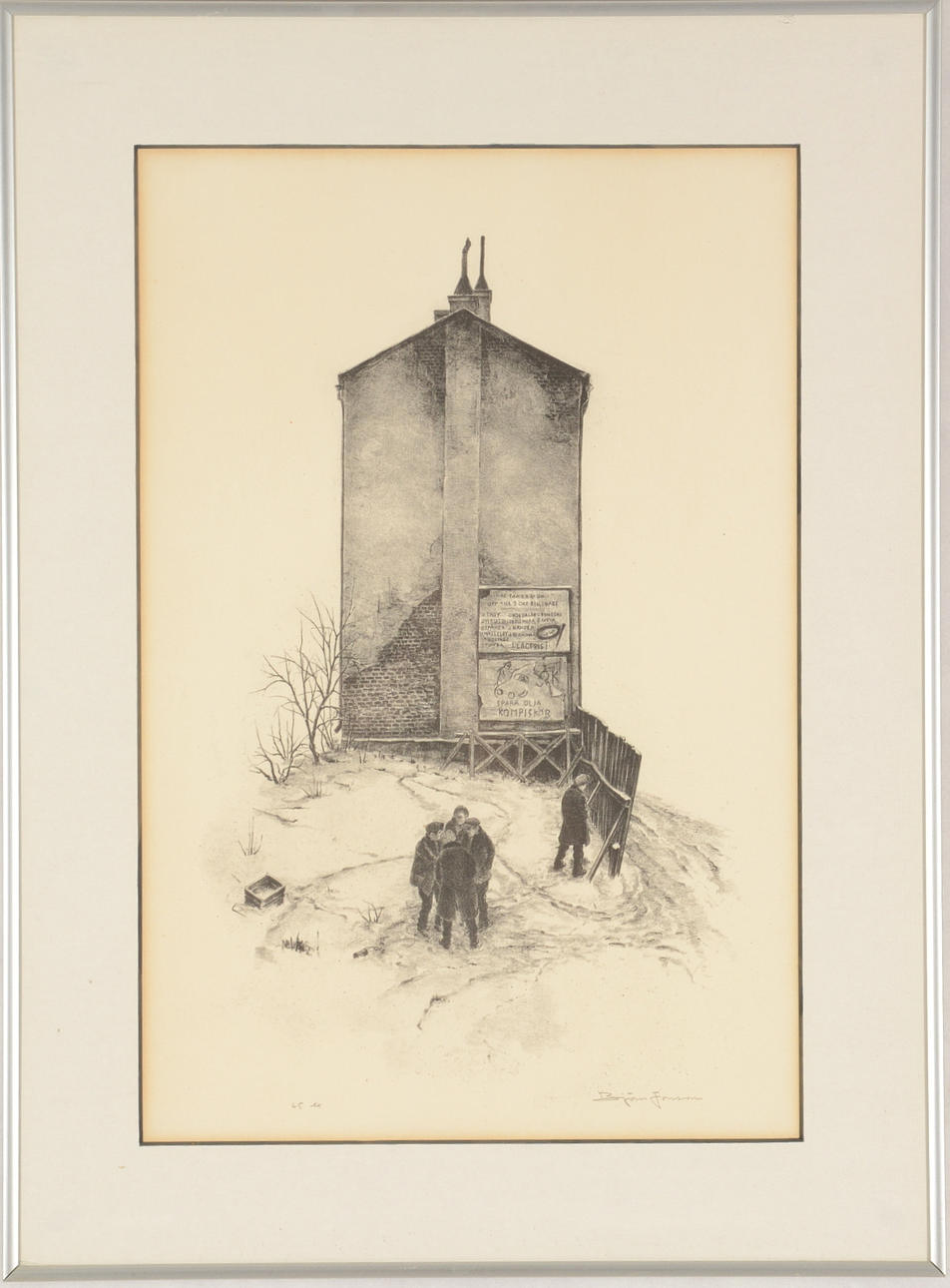 BJÖRN JONSSON. Litografi.