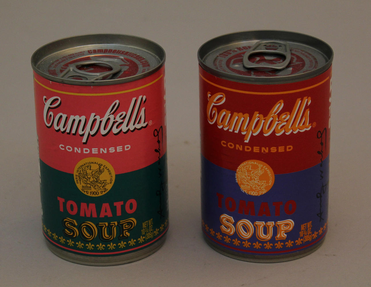 ANDY WARHOL. "Campbells Tomato Soup (5 years the art soup) (2) Signerade i trycket.