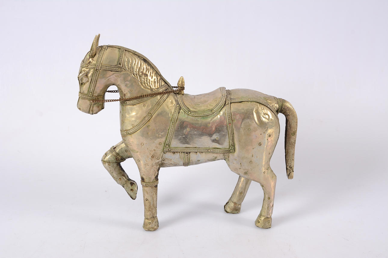 FIGUR, hest, metal, 20. århundrede.