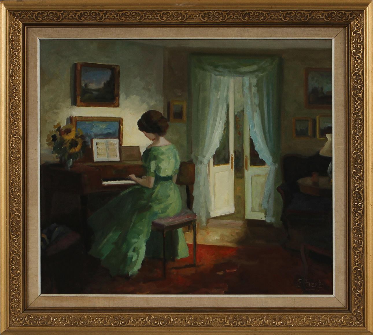 EDITH GERT. Olja på duk, signerad.