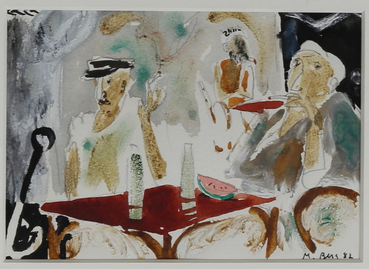 MAGNUS BERG. Blandteknik, daterad -82.