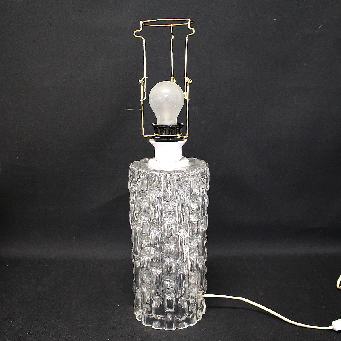 BORDSLAMPA, glas, 1960-70 talet.