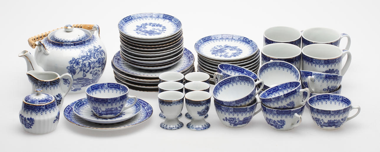 FRUKOSTSERVIS, Blåvit 1900-tal.