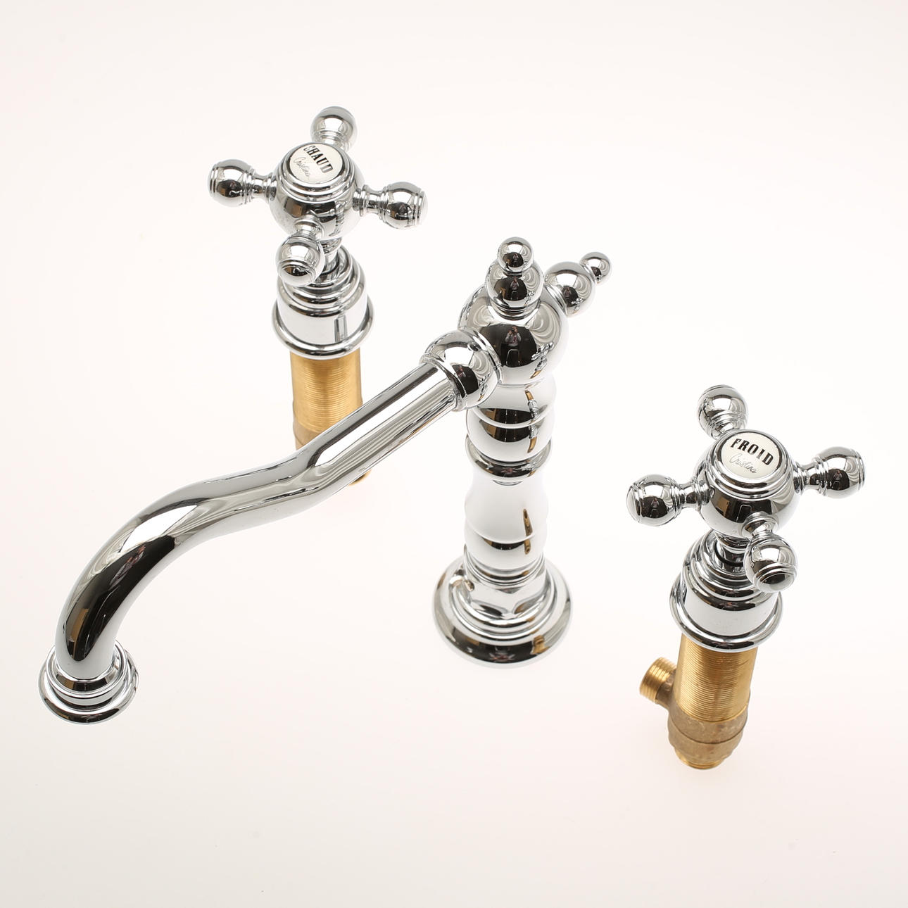 SET DE BAÑO, cromo y latón, Cristina.