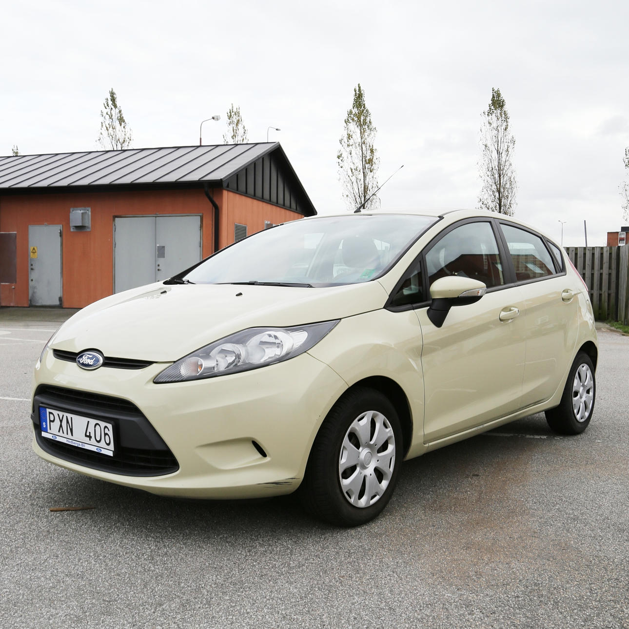 COCHE, Ford Fiesta, gris, 2009.