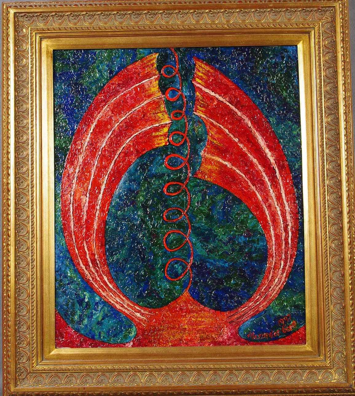 ALEXANDER GORE. "The rubture of the shell", olja på duk.