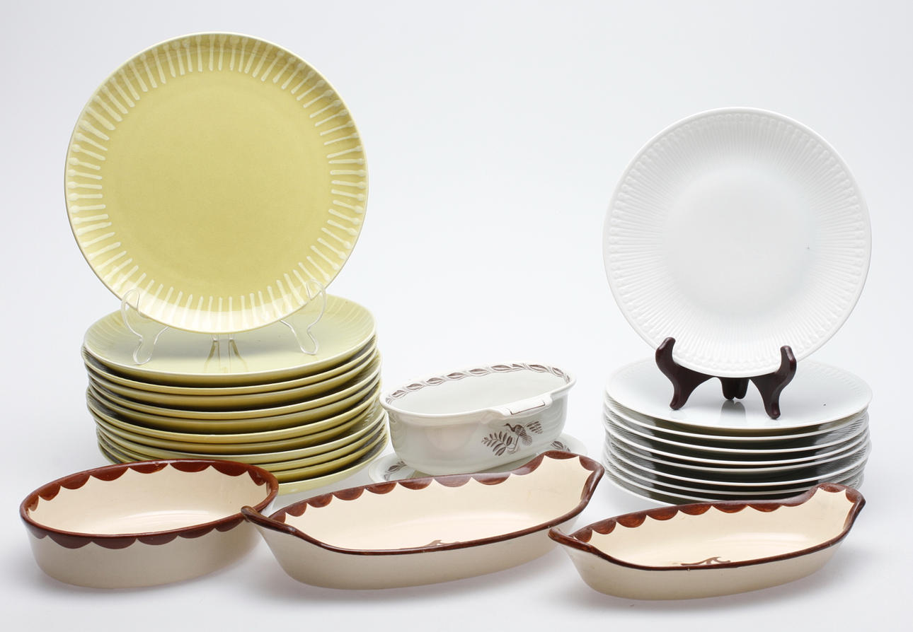 SERVISDELAR, 26 delar, keramik, "Pyro", Gustavsberg, Hutschenreuther "Kulinar" och "Ingrid" Gefle.