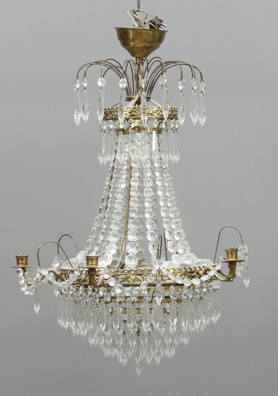 LJUSKRONA, för 5 st ljus, empirestil, 1900-tal.