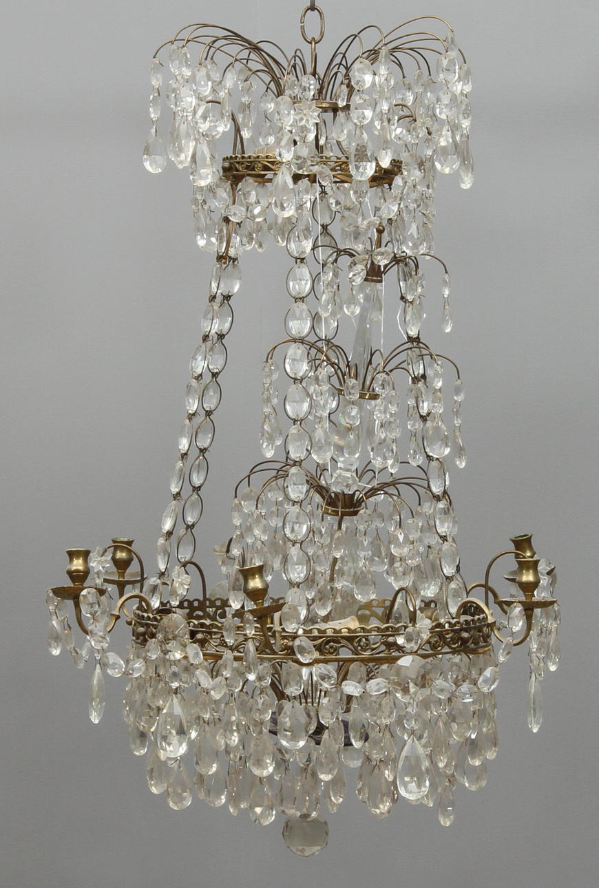 LJUSKRONA, för 6 st ljus, gustaviansk stil, 1900-tal.