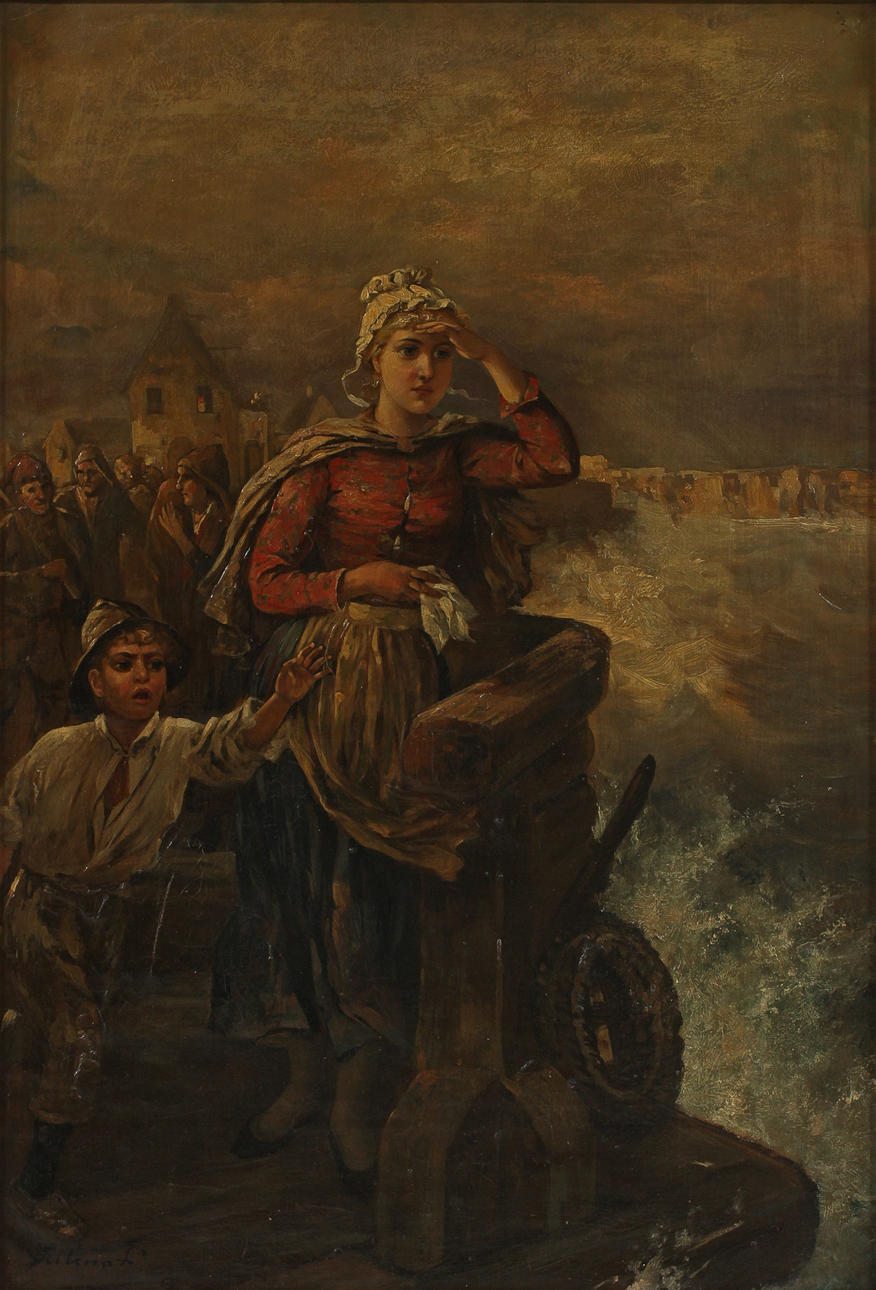 JOSEPH SELLENATI. Olja på duk, signerad J Sellenati.