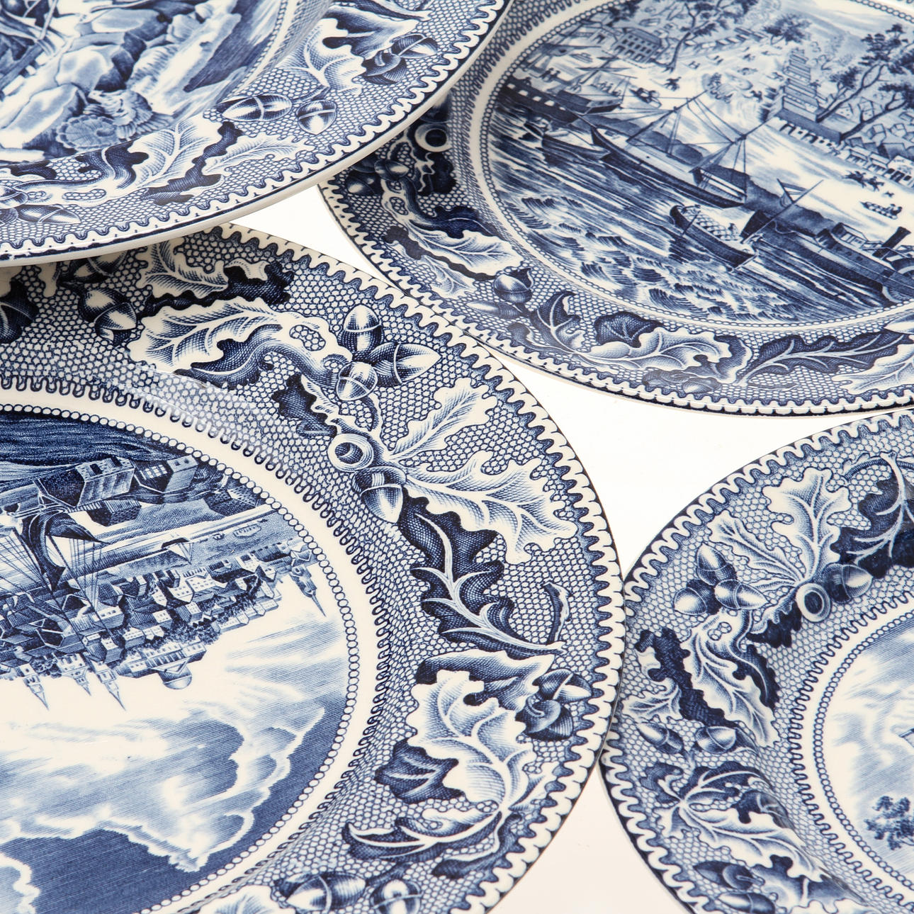 DELAR TILL MATSERVIS, 82 delar, "Historic America" Johnson Bros.