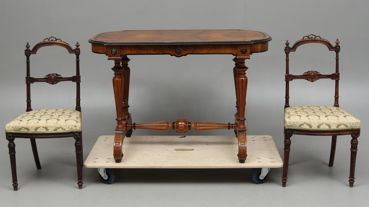 STOLAR, ett par, trol Frankrike, BORD, 1800-tal.