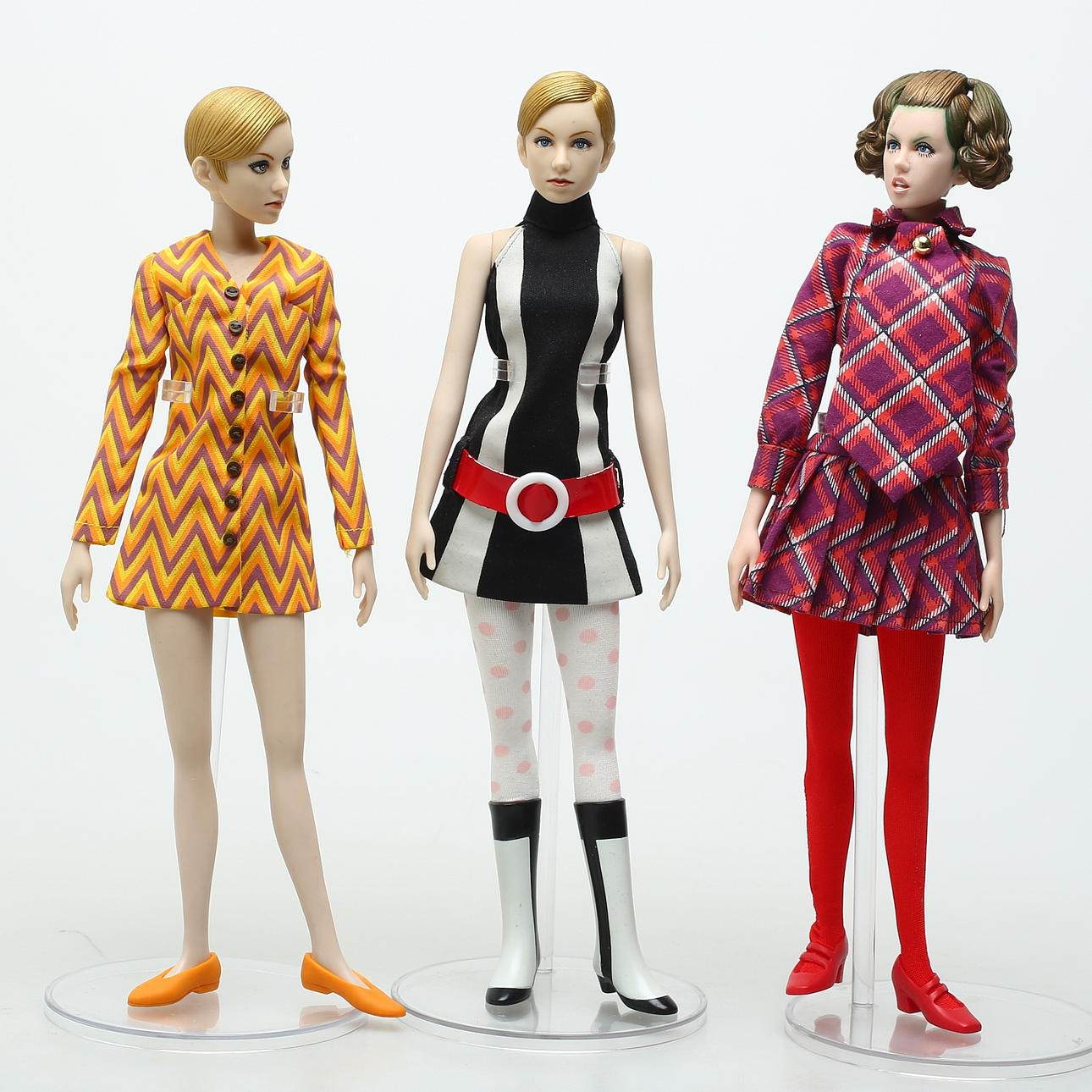 COLLECTIBLE FIGURES, 3 pcs, Twiggy & Co Ltd, 12 inch, Medicom Toys