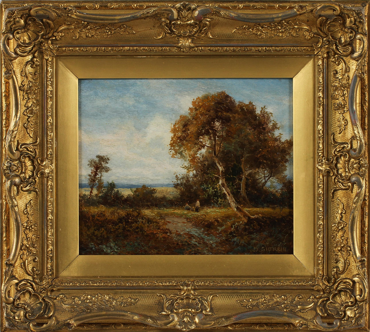 D SHERRIN. Olja på duk, signerad.