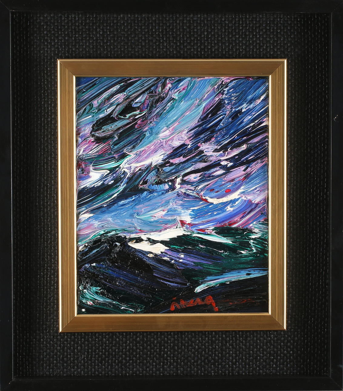 BENGT ÅBERG. "Mar", óleo sobre lienzo, firmado.