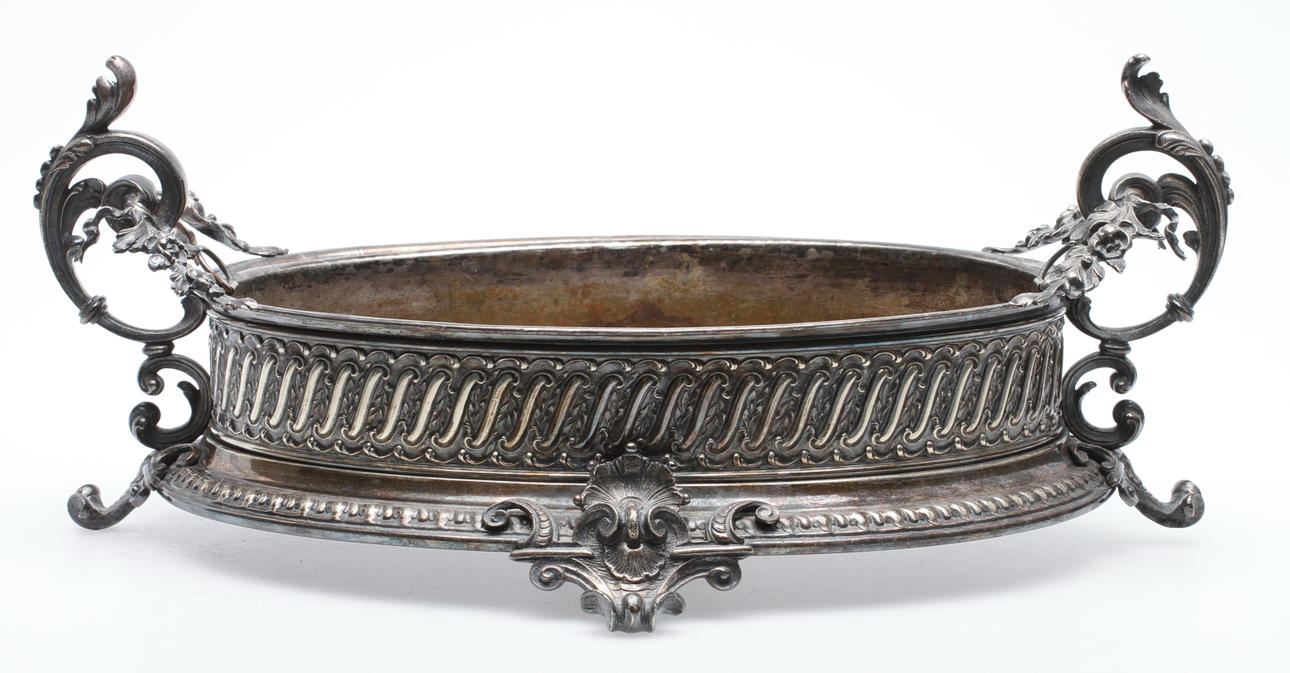 JARDINJÄR, nysilver, rokokostil, 1800/1900-tal.