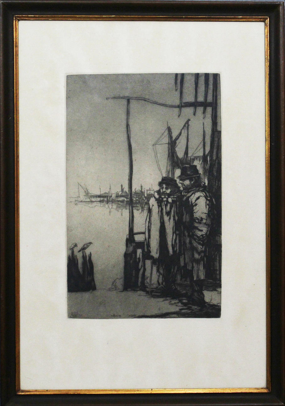 AXEL FRIDELL. Albert and William. Estsning. Signerad A Fridell och daterad 1934 ( i trycket?).