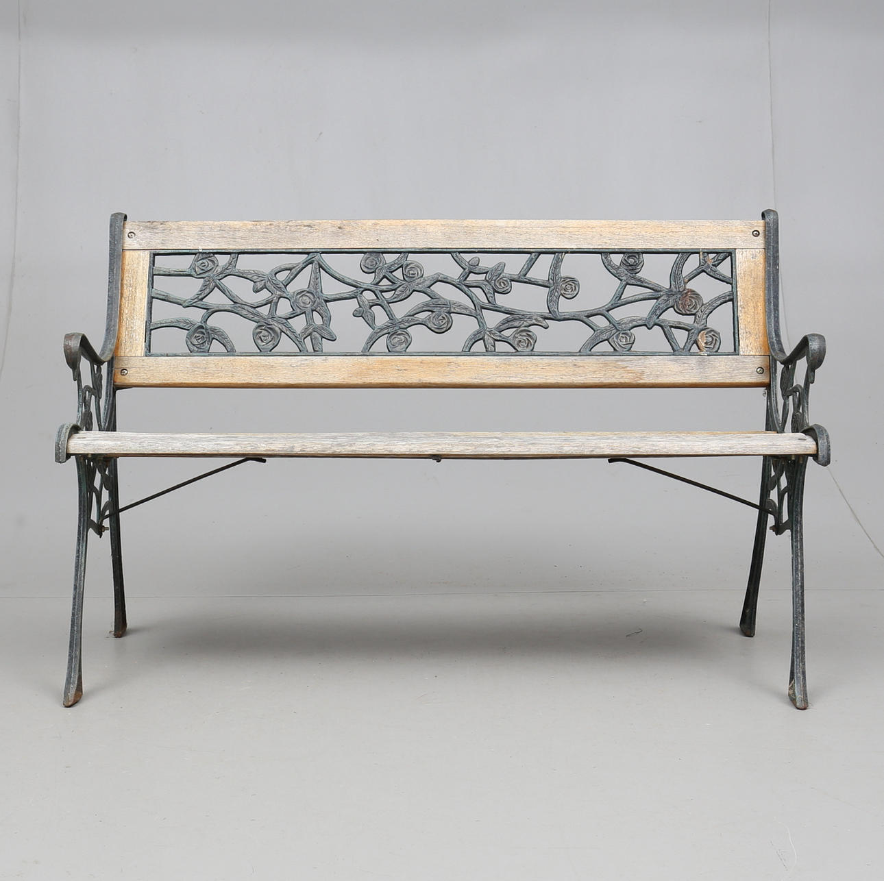 PARKSOFFA, patinerad metall/trä, 1900-/2000-tal.