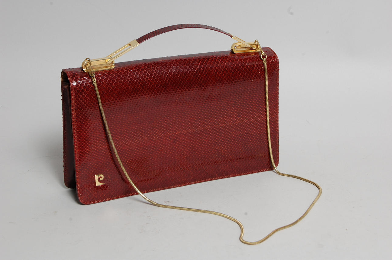 VÄSKA, repitil, Pierre Cardin, 1970-tal.