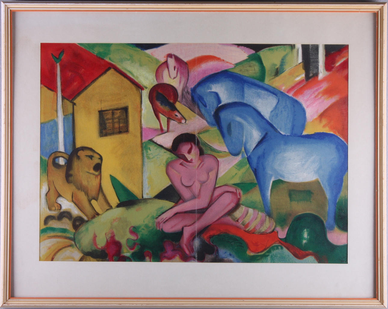 MARC CHAGALL. EFTER. färglitografi, omslag till mapp.