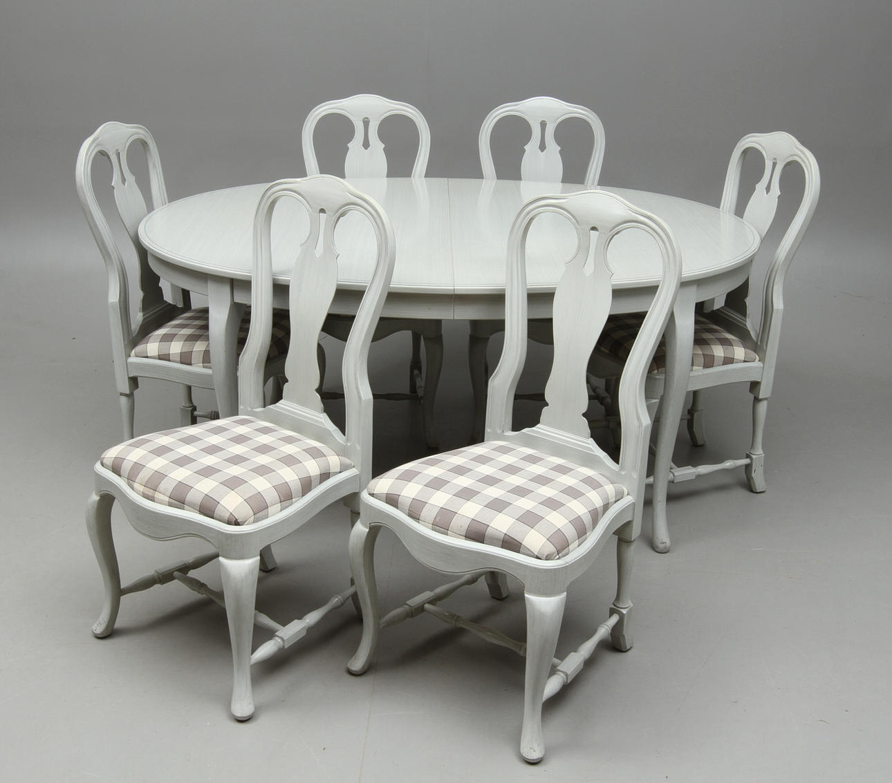 MATSALSGRUPP, 11 delar, rokokostil, Gamla Sverige, Åmells möbler.