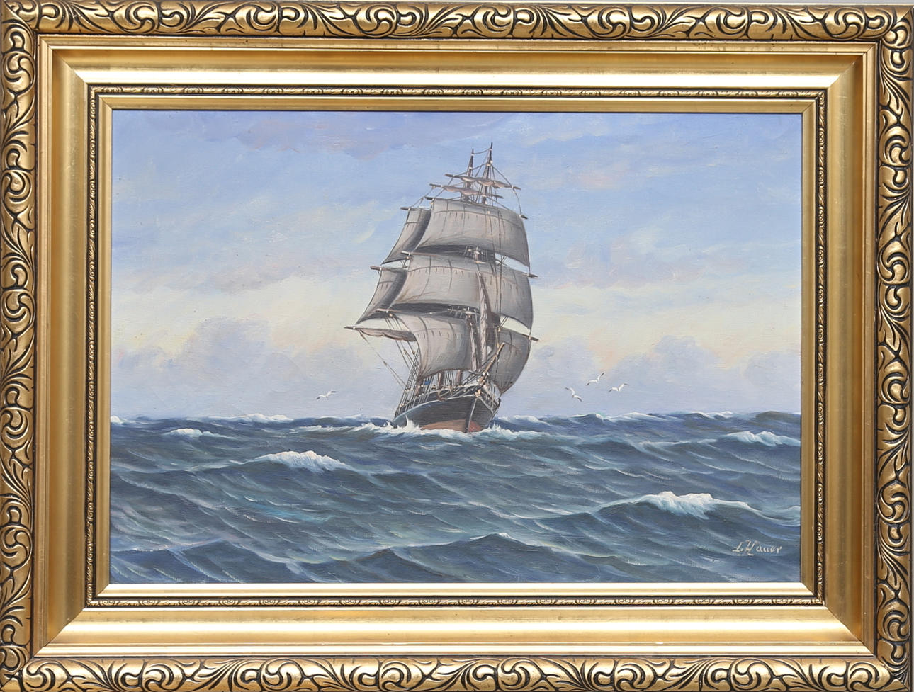 LEOPOLD HAUER. Oil on canvas, signed L Hauer.